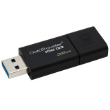 金士顿（Kingston）32GB USB3.0 U盘 DT100G3 黑色 滑盖设计 时尚便利