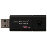 金士顿（Kingston）32GB USB3.0 U盘 DT100G3 黑色 滑...