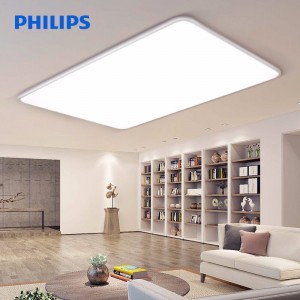 飞利浦（PHILIPS）LED吸顶灯 调光调色长方形照明灯具 怡轩 115W 银色