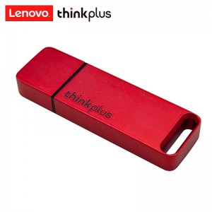 联想（thinkplus）64GB USB3.1 高速传输U盘 TU100系列 金属外壳 商务办公移动U盘 红色