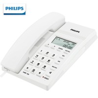 飞利浦(PHILIPS）电话机座机 固定电话 办公家用 免提通话 免电池 来电显...