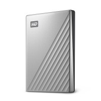 西部数据(WD) 2TB 移动硬盘 Type-C My Passport Ultra 2.5英寸 银色 机械硬盘 便携 密码保护 兼容Mac WDBC3C0020BSL-CESN