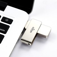 爱国者（aigo）64GB USB3.0 U盘 U330金属旋转系列 银色 快速传输 出色出众
