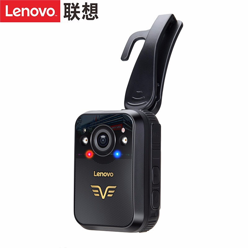 联想(Lenovo)DSJ-2W执法记录仪高清 微型轻薄随身摄像128G 大容量可扩展专业便携4800万像素黑色