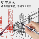 白雪(snowhite)T15直液式走珠笔子弹头中性笔速干签字笔办公学生用水笔 ...