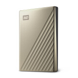 西部数据(WD) 5TB 移动硬盘 Type-C My Passport Ultra 2.5英寸 金色 机械硬盘 便携 密码保护 兼容Mac WDBFTM0050BGD-CESN