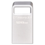 金士顿（Kingston）128GB USB3.1 U盘 DTMC3 银色金属 读速100MB/s 迷你型U盘 便携环扣