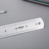晨光ARL96027铝合金属直尺 多功能办公绘图测量用品刻度尺 单把装 30cm...