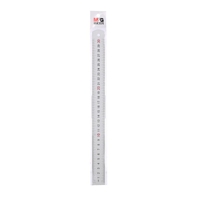 晨光ARL96027铝合金属直尺 多功能办公绘图测量用品刻度尺 单把装 30cm铝合金 ARL96027