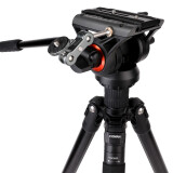 科漫（COMAN）KX3939单反摄像机三脚架独脚架 滑轮三角架液压阻尼云台便携摄影支架