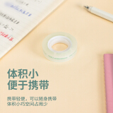 得力(deli)易撕透明高粘文具胶带/小胶带 12mm*30Y(27.3m） 单卷装 创意枕式包装 30009