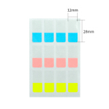 得力（deli）96枚3色索引标签贴指示贴 归类便利贴记事贴N次贴28*12mm...