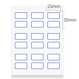 西玛（SIMAA)90枚25*30mm标签贴纸口取纸不干胶自粘性标贴 9枚/张 ...