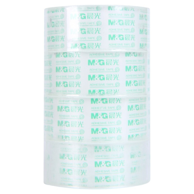 晨光(M&G)文具透明文具胶带 高透小胶带 18mm*18m 4卷装AJD957P0