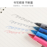 金万年（Genvana）中性笔舒写按动 0.5mm 经典黑色按动子弹头签字笔 办公水笔 12支/盒G-1326-001